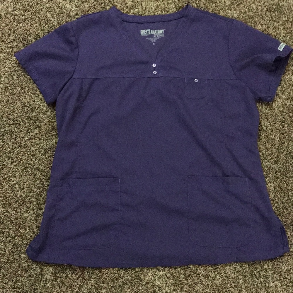 Grey’s Anatomy dark purple XL Scrub Top